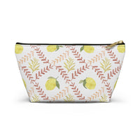 Lemon Tile Accessory Pouch w T-bottom in Pink